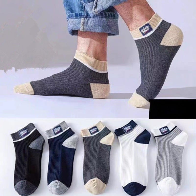 Men's Block Liner Anklets Socks Breathable Soft Sweat Absorbent