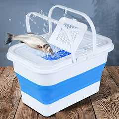 13L Folding Fishing Bucket Collapsible Live Fish Container