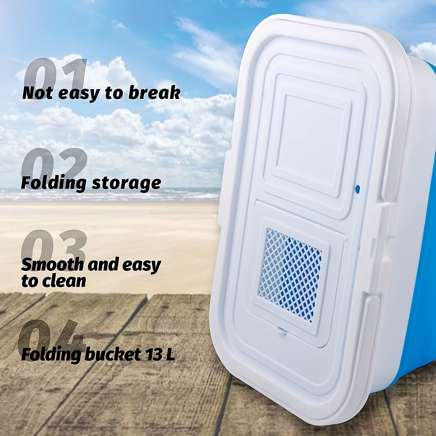 13L Folding Fishing Bucket Collapsible Live Fish Container