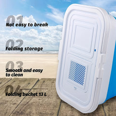 13L Folding Fishing Bucket Collapsible Live Fish Container
