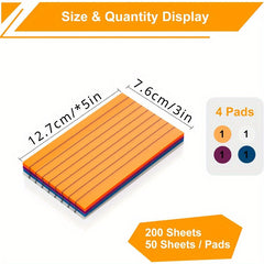 62 cm x 7 Lined Transparent Stickers & 4 Cushions - Self-adhesive Memo Labels