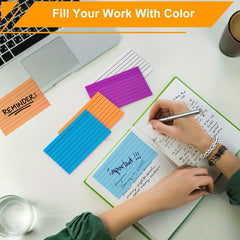 62 cm x 7 Lined Transparent Stickers & 4 Cushions - Self-adhesive Memo Labels