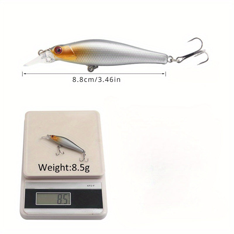 1pc Bionic Minnow Lure Hard Bait Treble Hook Fishing Accessory