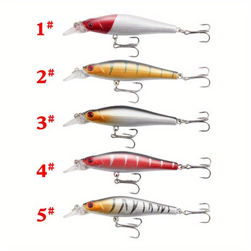 1pc Bionic Minnow Lure Hard Bait Treble Hook Fishing Accessory