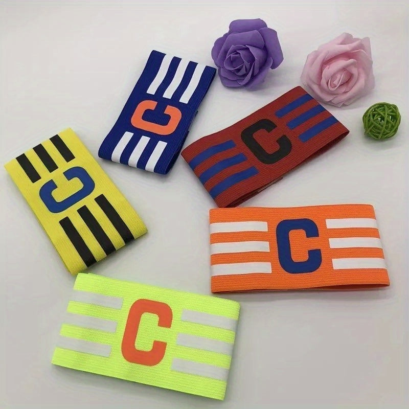 Football Captain Armband C Word Mark Paste Team Leader Nylon Adjustable