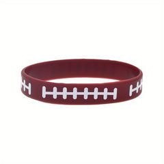 Rugby Football Silicone Sport Bracelet Waterproof Reusable Wear Resistance Wrist