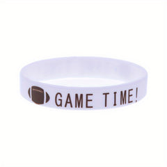 Rugby Football Silicone Sport Bracelet Waterproof Reusable Wear Resistance Wrist
