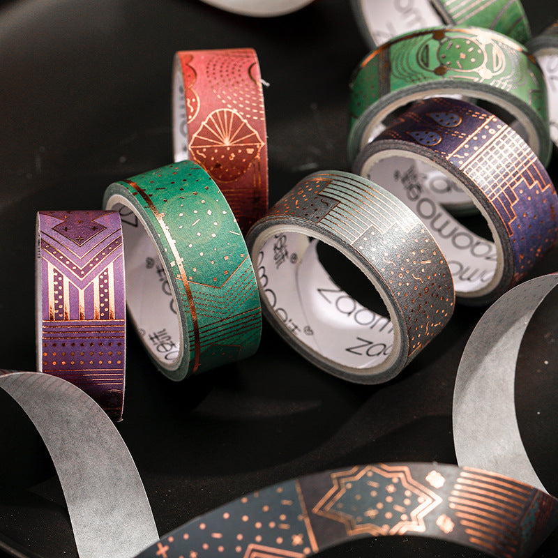4pcs Creative Patterns Paper Tape for DIY Collecting Organizing Art Supplies