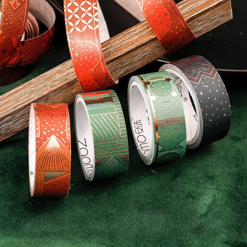 4pcs Creative Patterns Paper Tape for DIY Collecting Organizing Art Supplies