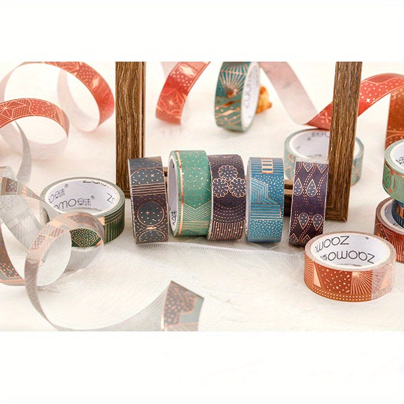 4pcs Creative Patterns Paper Tape for DIY Collecting Organizing Art Supplies