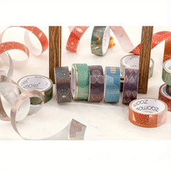 4pcs Creative Patterns Paper Tape for DIY Collecting Organizing Art Supplies