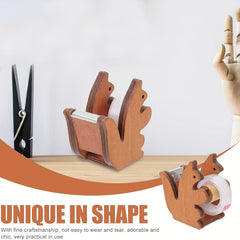 Squirrel Tape Dispenser with Teeth Tape Cutter for Desk Accessories Office