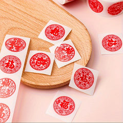 500pcs Year's Blessing Seal Sticker for Journal Mobile Case