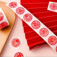 500pcs Year's Blessing Seal Sticker for Journal Mobile Case