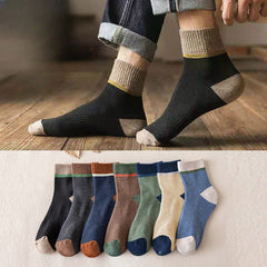 5 Pairs Men's Crew Socks Breathable Casual Unisex Outdoor All Seasons