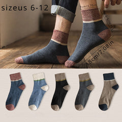 5 Pairs Men's Crew Socks Breathable Casual Unisex Outdoor All Seasons