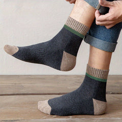 5 Pairs Men's Crew Socks Breathable Casual Unisex Outdoor All Seasons