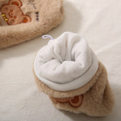 Bear Windproof Gloves for Winter Warmth Plush Casual Style