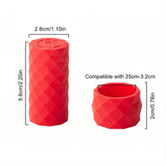 4pcs Bicycle Handlebar Cover Silicone w/ Fixing Ring Sleeves Scratch Proof