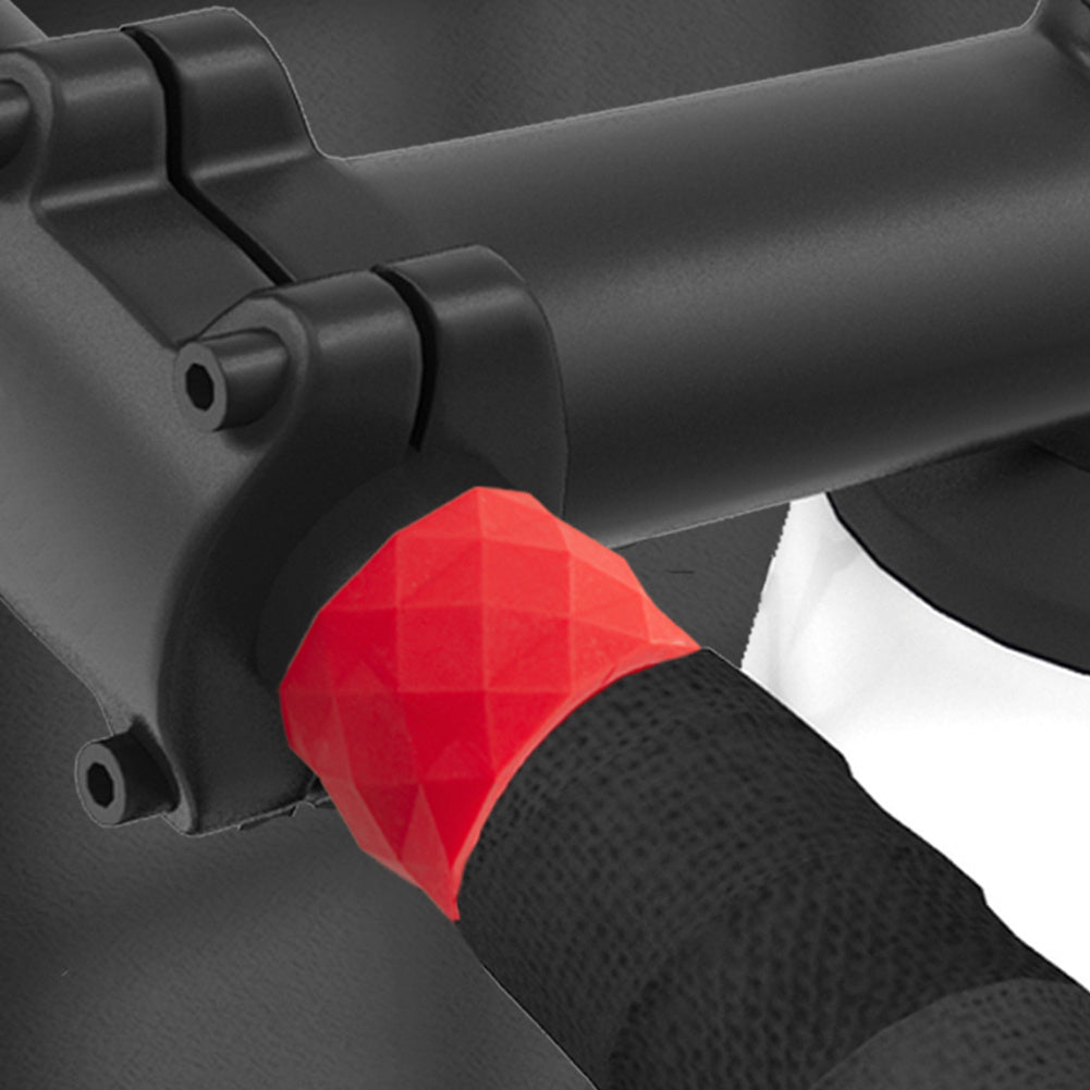 4pcs Bicycle Handlebar Cover Silicone w/ Fixing Ring Sleeves Scratch Proof