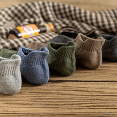 Men's Solid Liner Anklets Socks - Soft and Breathable - 5 Pairs