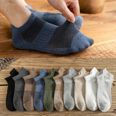 Men's Solid Liner Anklets Socks - Soft and Breathable - 5 Pairs