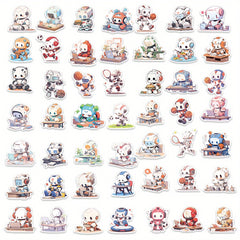 50pcs Cartoon Robot Waterproof Doodle Laptop Sticker