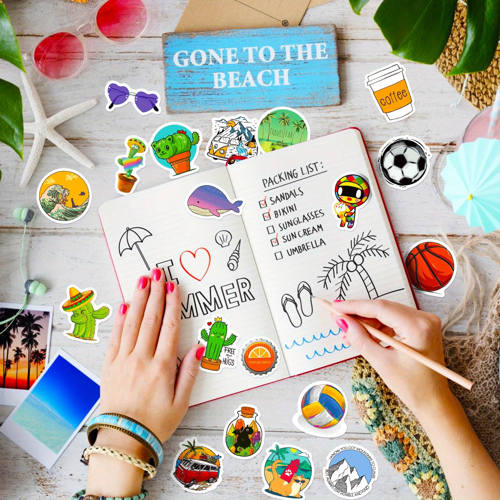 100pcs Waterproof Doodle Stickers Laptop PC Tablet Mobile Phone Case