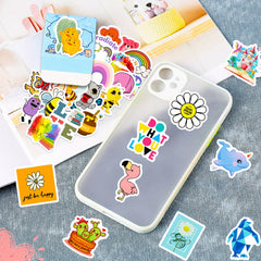 100pcs Waterproof Doodle Stickers Laptop PC Tablet Mobile Phone Case