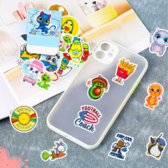 100pcs Waterproof Doodle Stickers for Laptop Phone Guitar Cup Travel