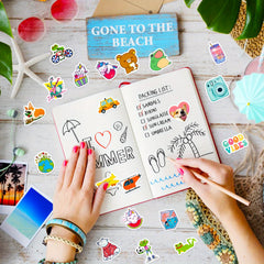 100pcs Waterproof Doodle Stickers for Laptop Phone Guitar Cup Travel