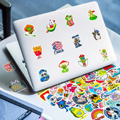 100pcs Waterproof Doodle Stickers for Laptop Phone Guitar Cup Travel