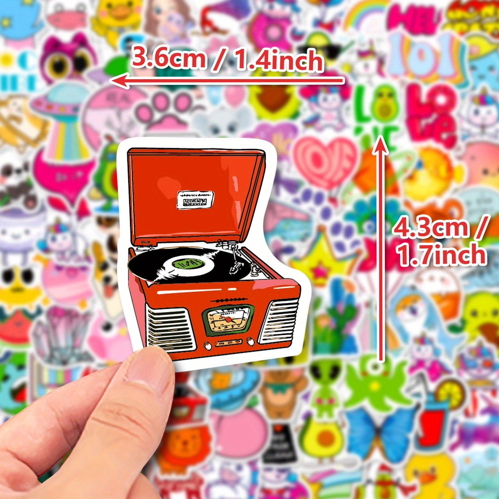 100pcs Hello Waterproof Doodle Sticker For Devices & Accessories