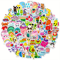 100pcs Hello Waterproof Doodle Sticker For Devices & Accessories