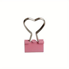 5pcs 19mm Heart Shaped Binder Clip Small Clip Office Sealing Clip