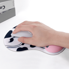 4pcs Cute Cow Wrist Mouse Pad Soft Silicone Non Slip Cartoon