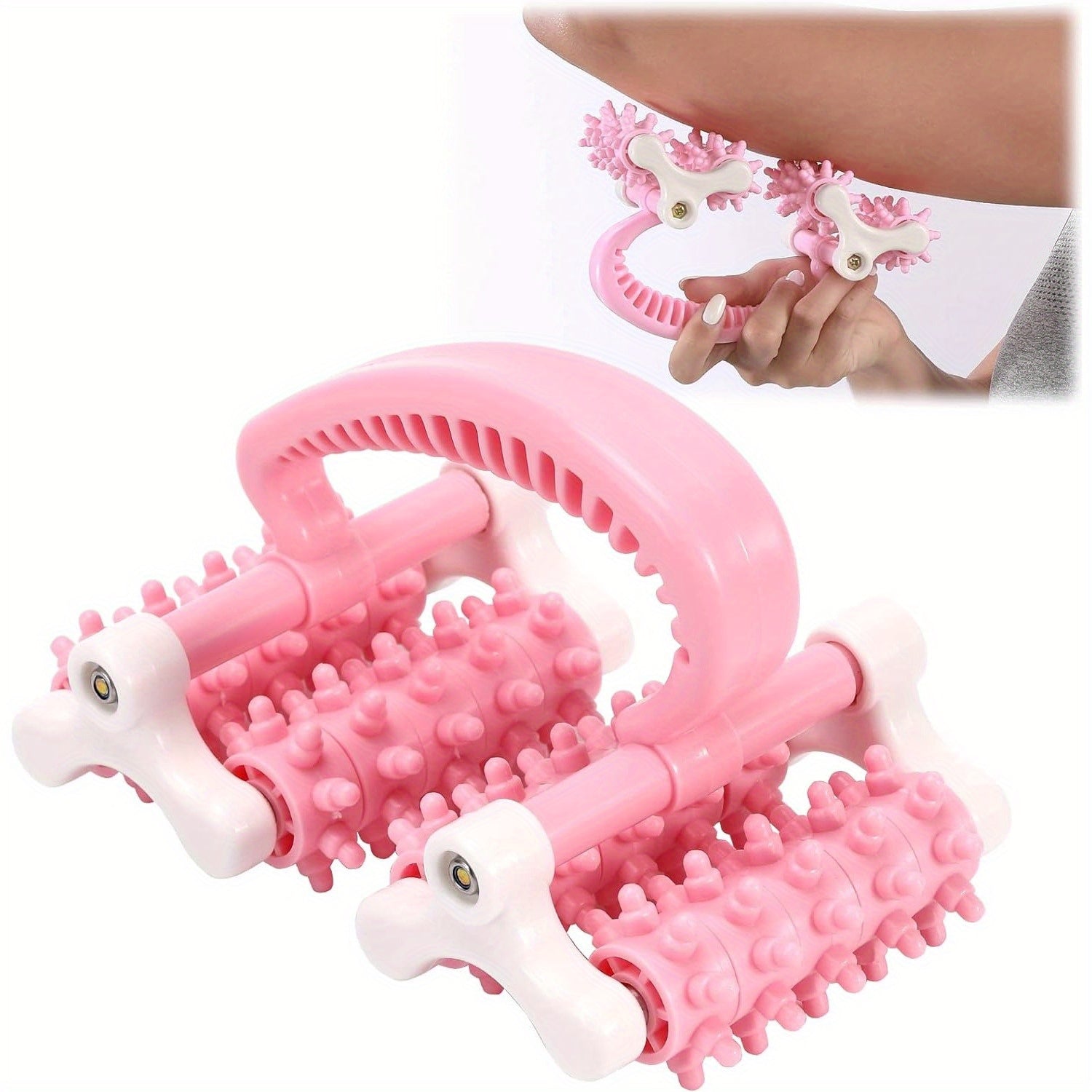 Deep Tissue Muscle Roller for Body Massage with 4 Wheels