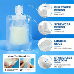 10pcs Portable Fluid Makeup Packing Bag for Travel