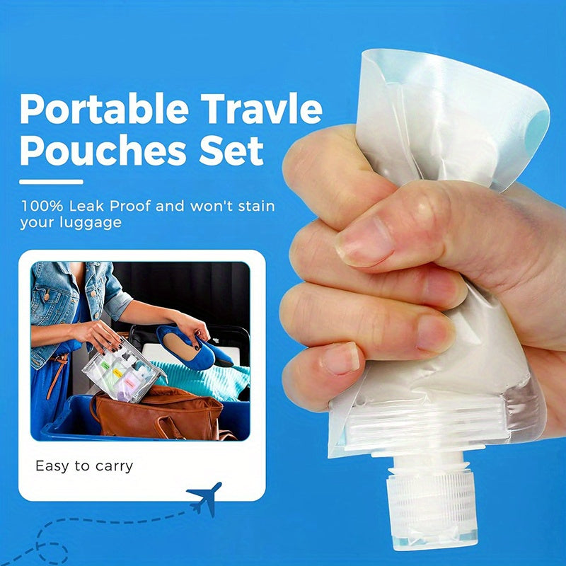 10pcs Portable Fluid Makeup Packing Bag for Travel