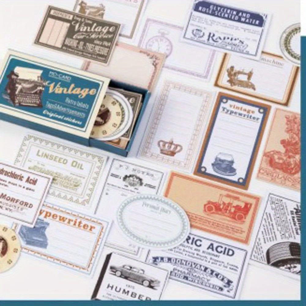 60pcs Vintage Plant Travel Stickers Scrapbook Stationery