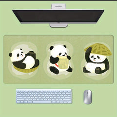 Cartoon Panda Large Mouse Pad for Computer Boys and Girls