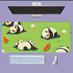Cartoon Panda Large Mouse Pad for Computer Boys and Girls