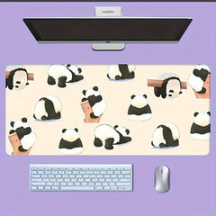 Cartoon Panda Large Mouse Pad for Computer Boys and Girls
