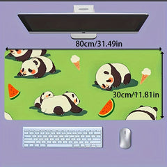 Cartoon Panda Large Mouse Pad for Computer Boys and Girls