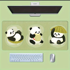 Cartoon Panda Large Mouse Pad for Computer Boys and Girls