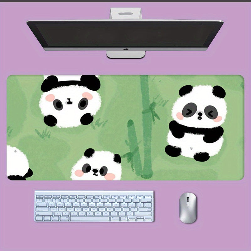 Cartoon Panda Large Mouse Pad for Computer Boys and Girls