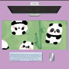 Cartoon Panda Large Mouse Pad for Computer Boys and Girls