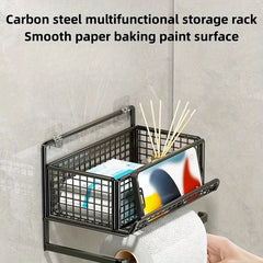 Wall Mounted Bathroom Storage Rack for Toilet & Mobile Phone