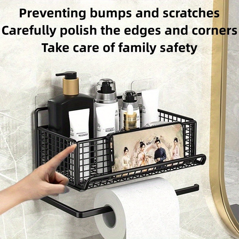 Wall Mounted Bathroom Storage Rack for Toilet & Mobile Phone