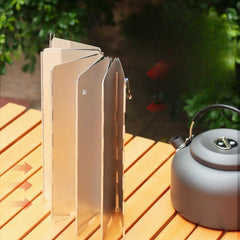 10pcs Camping Stove Windshield Aluminum Alloy Foldable Windproof Screen